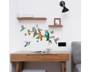 Watercolour Flying Birds on The Tree Branches
